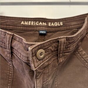 American Eagle Outfitters Stovepipe Brown Trousers